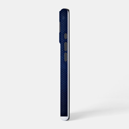 Silver Chrome Geometric Bear Blue Python iPhone 16 Hoesje (Linkerkant)