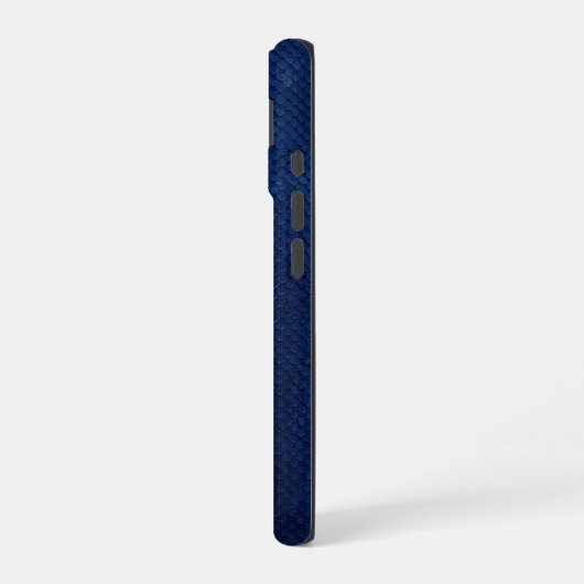 Silver Chrome Geometric Eagle Head Blue Python  iPhone 16 Hoesje (Linkerkant)