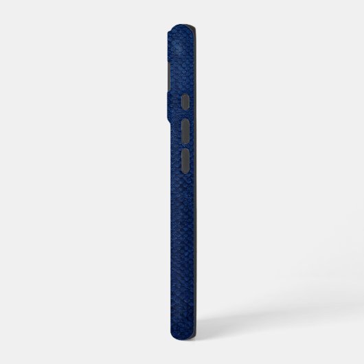 Silver Chrome Geometric Horse Blue Python iPhone 16 Hoesje (Linkerkant)