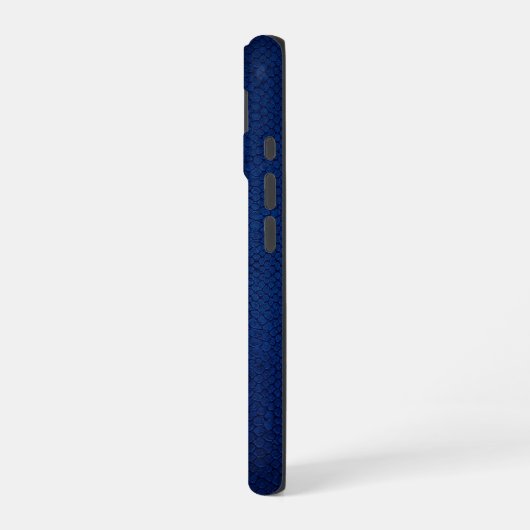 Silver Chrome Geometric Lynx Blue Python iPhone 16 Hoesje (Linkerkant)