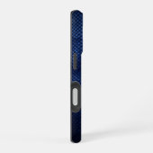 Silver Chrome Geometric Shark Blue Python iPhone 16 Hoesje (Rechterkant)