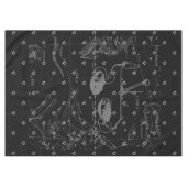 Silver Chrome Libra Zodiac Sign on Hevelius Tafelkleed (Voorkant (Horizontaal))