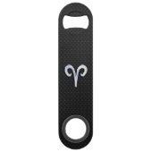 Silver Chrome like Aries Zodiac Sign Speed Flessenopener (Voorkant)