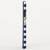 Silver Chrome like Mermaid on Nautical Stripes Case-Mate iPhone Case (Achterkant/rechts)