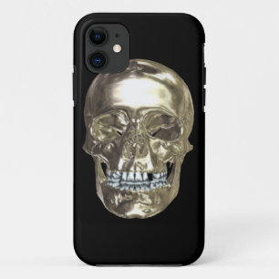Silver Chrome Skull iPhone 5G Hoesje