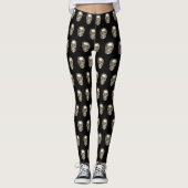 Silver Chrome Skull Leggings (Voorkant)