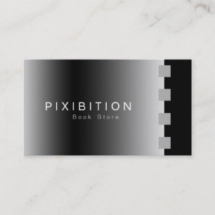 Silver Chrome Visitekaartje BW 4 Book Store