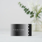 Silver Chrome Visitekaartje BW 4 Book Store (Staand voorkant)