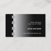 Silver Chrome Visitekaartje BW 4 Book Store (Achterkant)