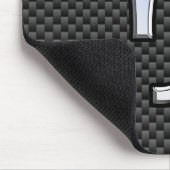 Silver Chrome zoals Capricorn Symbol Carbon Fibre Muismat (Hoek)