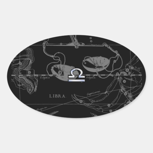 Silver Chrome zoals de dierentuin van de galg op H Ovale Sticker (Voorkant)
