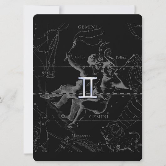 Silver Chrome zoals Gemini Zodiac Sign on Hevelius (Voorkant)