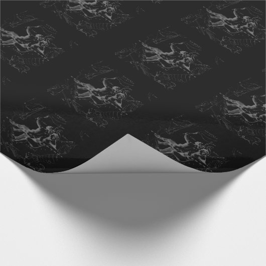 Silver Chrome zoals Gemini Zodiac Sign on Hevelius Cadeaupapier (Hoek)