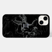 Silver Chrome zoals Gemini Zodiac Sign on Hevelius Case-Mate iPhone Case (Achterkant (horizontaal))