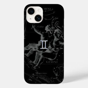 Silver Chrome zoals Gemini Zodiac Sign on Hevelius Case-Mate iPhone 14 Hoesje
