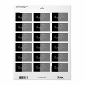 Silver Chrome zoals Gemini Zodiac Sign on Hevelius Etiket (Full Sheet)