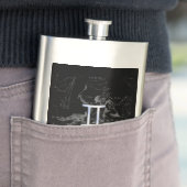 Silver Chrome zoals Gemini Zodiac Sign on Hevelius Heupfles (Voorbeeld)