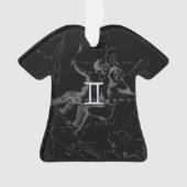 Silver Chrome zoals Gemini Zodiac Sign on Hevelius Ornament (voorkant)