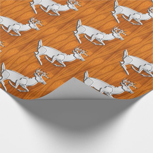 Silver Chrome zoals het runnen van Deer op de fijn Cadeaupapier (Hoek)