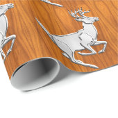 Silver Chrome zoals het runnen van Deer op de fijn Cadeaupapier (Rol Hoek)