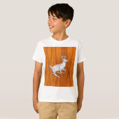 Silver Chrome zoals het runnen van Deer op de fijn T-shirt (Voorkant volledig)
