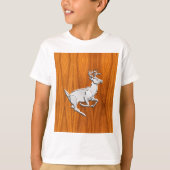 Silver Chrome zoals het runnen van Deer op de fijn T-shirt (Voorkant)