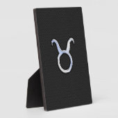 Silver Chrome zoals Taurus Zodiac Sign Fotoplaat (Zijkant)