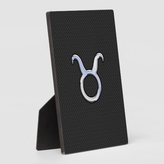 Silver Chrome zoals Taurus Zodiac Sign Fotoplaat (Zijkant)