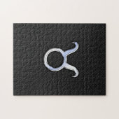 Silver Chrome zoals Taurus Zodiac Sign Legpuzzel (Horizontaal)