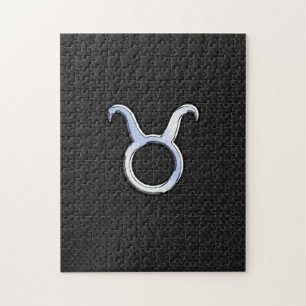 Silver Chrome zoals Taurus Zodiac Sign Legpuzzel