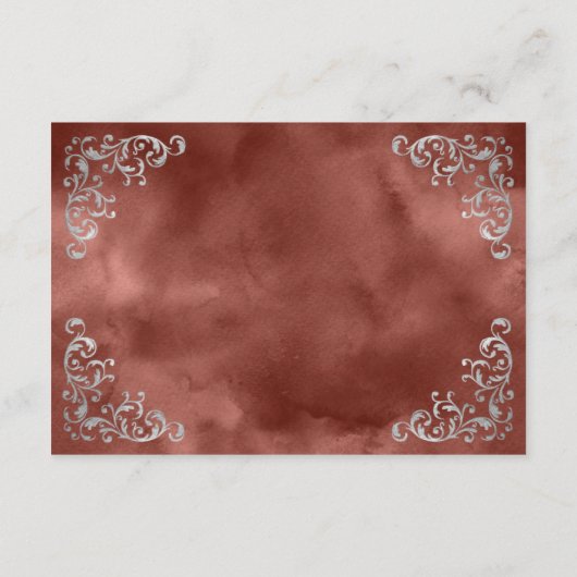 Silver Cinnamon Rust Waterverf Details Informatiekaartje (Achterkant)