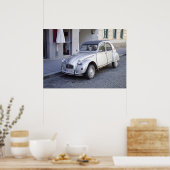Silver Citroën 2CV Poster (Keuken)