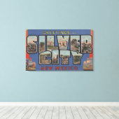 Silver City, New Mexico - Grote Letter-scènes Canvas Afdruk (Insitu (Houten vloer))