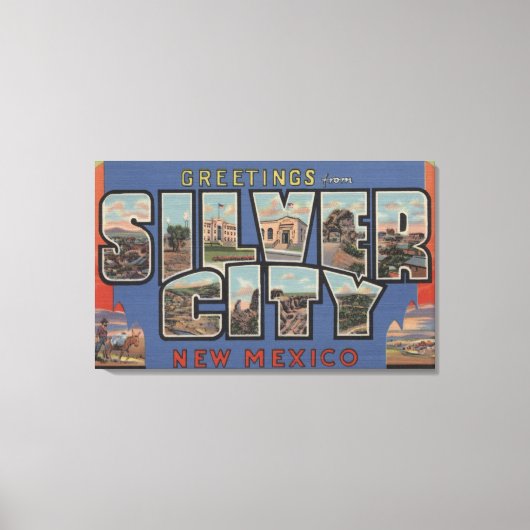 Silver City, New Mexico - Grote Letter-scènes Canvas Afdruk (Voorkant)