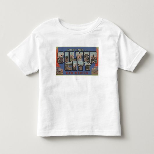 Silver City, New Mexico - Grote Letter-scènes Kinder Shirts (Voorkant)