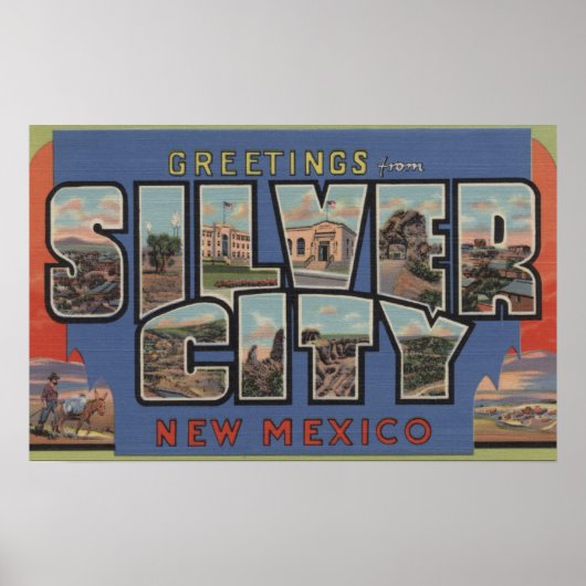 Silver City, New Mexico - Grote Letter-scènes Poster (Voorkant)
