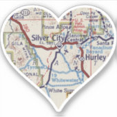 Silver City New Mexico Hart Sticker (Voorkant)