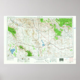 Silver City NM Topo Map Poster