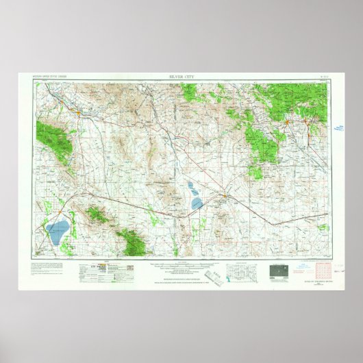 Silver City NM Topo Map Poster (Voorkant)