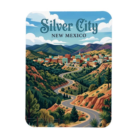 Silver City USA Magneet (Verticaal)