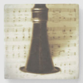  Silver Clarinet Stenen Onderzetter (Voorkant)