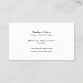 Silver Classic Elegant Business Card-sjabloon Visitekaartje (Achterkant)