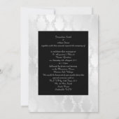 Silver Classic elegant Wedding-uitnodiging Kaart (Achterkant)