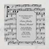 Silver Classical Music Theme Weddenschap Kaart (Voorkant / Achterkant)