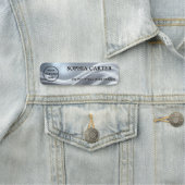 Silver Cloth Classic Name Badge Custom (In situ)