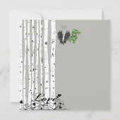 Silver Cloud Birch Birds Wedding Kaart (Achterkant)