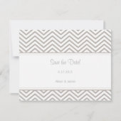 Silver Cloud Chevron Save the Date Annouting (Voorkant)