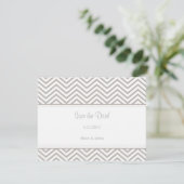 Silver Cloud Chevron Save the Date Annouting (Staand voorkant)