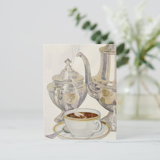  Silver Coffee-service Briefkaart (Staand voorkant)