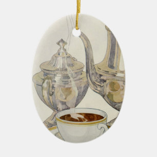 Silver Coffee-service Keramisch Ornament